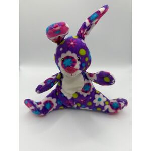 Mary Meyer Bunny Rabbit 8" Plush Bright Flower Easter  Embroidered Eyes Mouth